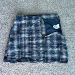 American Eagle Outfitters Blue Plaid Mini Skirt